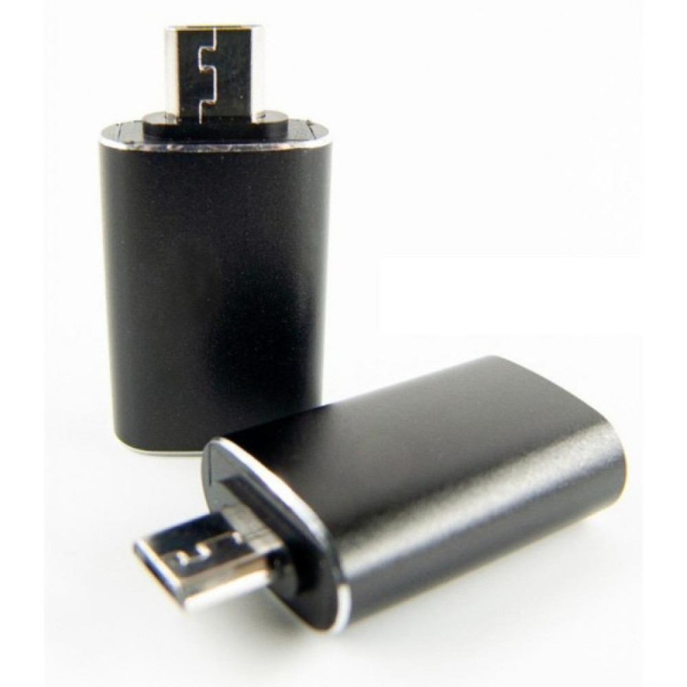 Дата кабель OTG USB 2.0 AF to Micro 5P black Dengos (ADP-017)