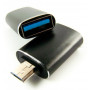 Дата кабель OTG USB 2.0 AF to Micro 5P black Dengos (ADP-017)
