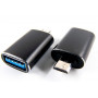 Дата кабель OTG USB 2.0 AF to Micro 5P black Dengos (ADP-017)