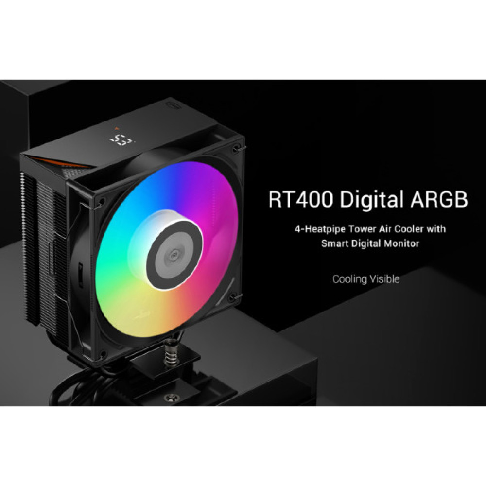 Кулер до процесора PcCooler RT400 Digital ARGB BK