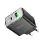Зарядний пристрій HOCO CS42A Smart 1xUSB-C PD30W + 1xUSB QC3.0 Black (6942007620765) Зарядний пристрій HOCO CS42A Smart 1xUSB-C PD30W + 1xUSB QC3.0 Black (6942007620765)