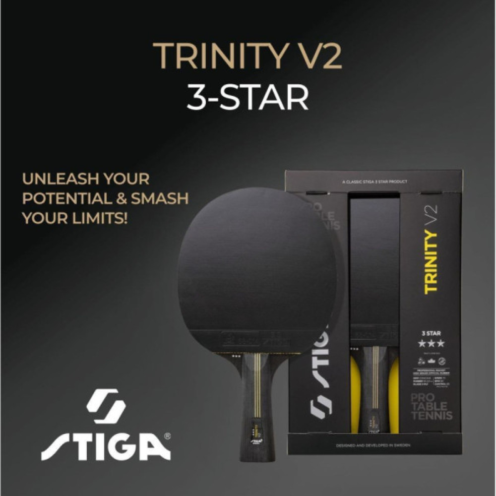 Ракетка для настільного тенісу Stiga Ракетка для настільного тенісу Stiga Trinity 3 Star ver.2 FL (1213-1208-3 (931706)