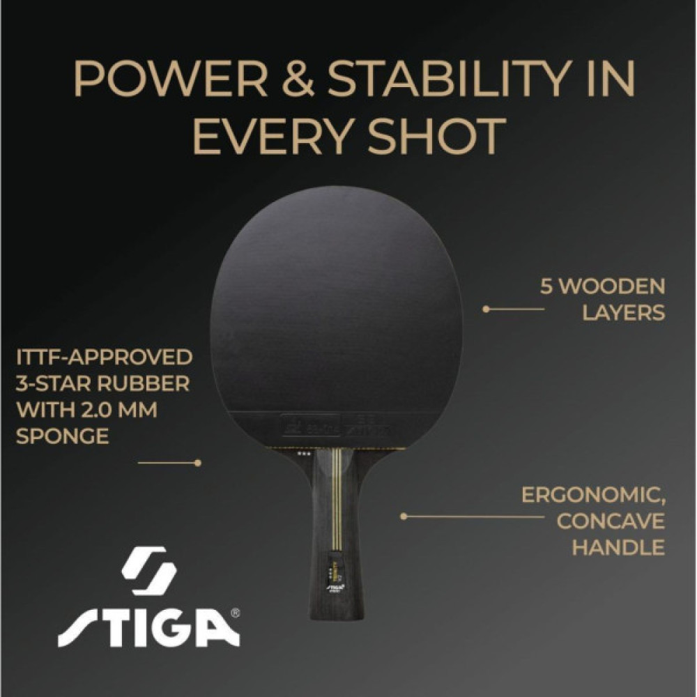 Ракетка для настільного тенісу Stiga Ракетка для настільного тенісу Stiga Trinity 3 Star ver.2 FL (1213-1208-3 (931706)