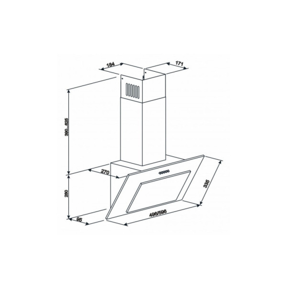 Витяжка кухонна Eleyus VERTICAL 1000 50 WH
