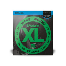 Струни для гітари D'Addario XL Nickel Wound Bass Super Light 5-String (40-125) (EXL220-5)