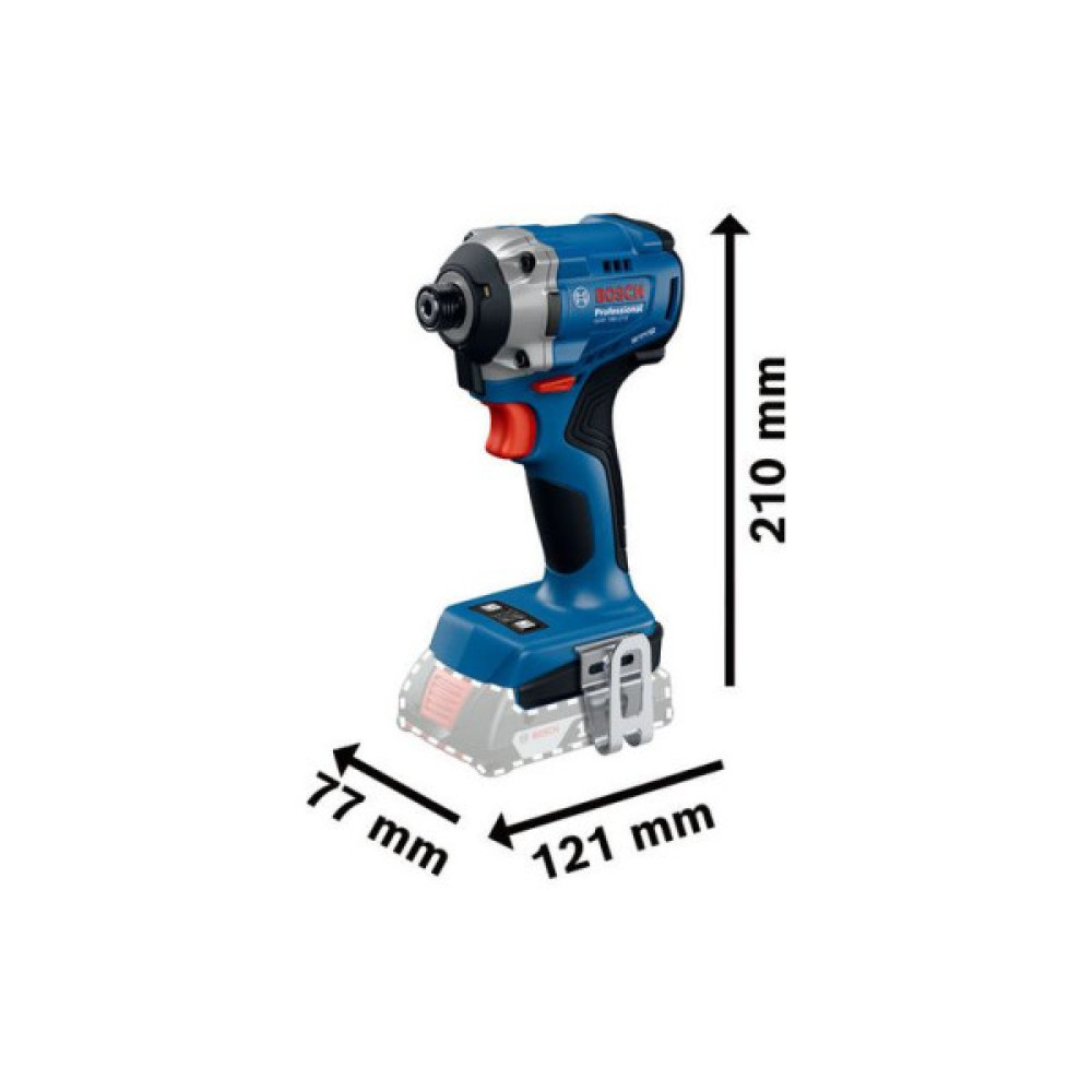 Гвинтоверт ударний акумуляторний Bosch Professional GDR 18V-215 18В 215Нм 3800об/хв M6-M16 1кг без АКБ та ЗП