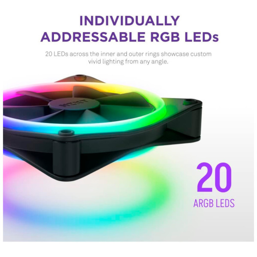 Кулер до корпусу NZXT F120RGB Duo - 120mm Dual- (RF-D12SF-B1)