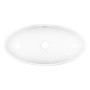 Раковина, умивальник ARDESTO Madeleine, штучний камінь, овальна, без отвору для змішувача та переливу, 590х295х130мм, накладний, білий
