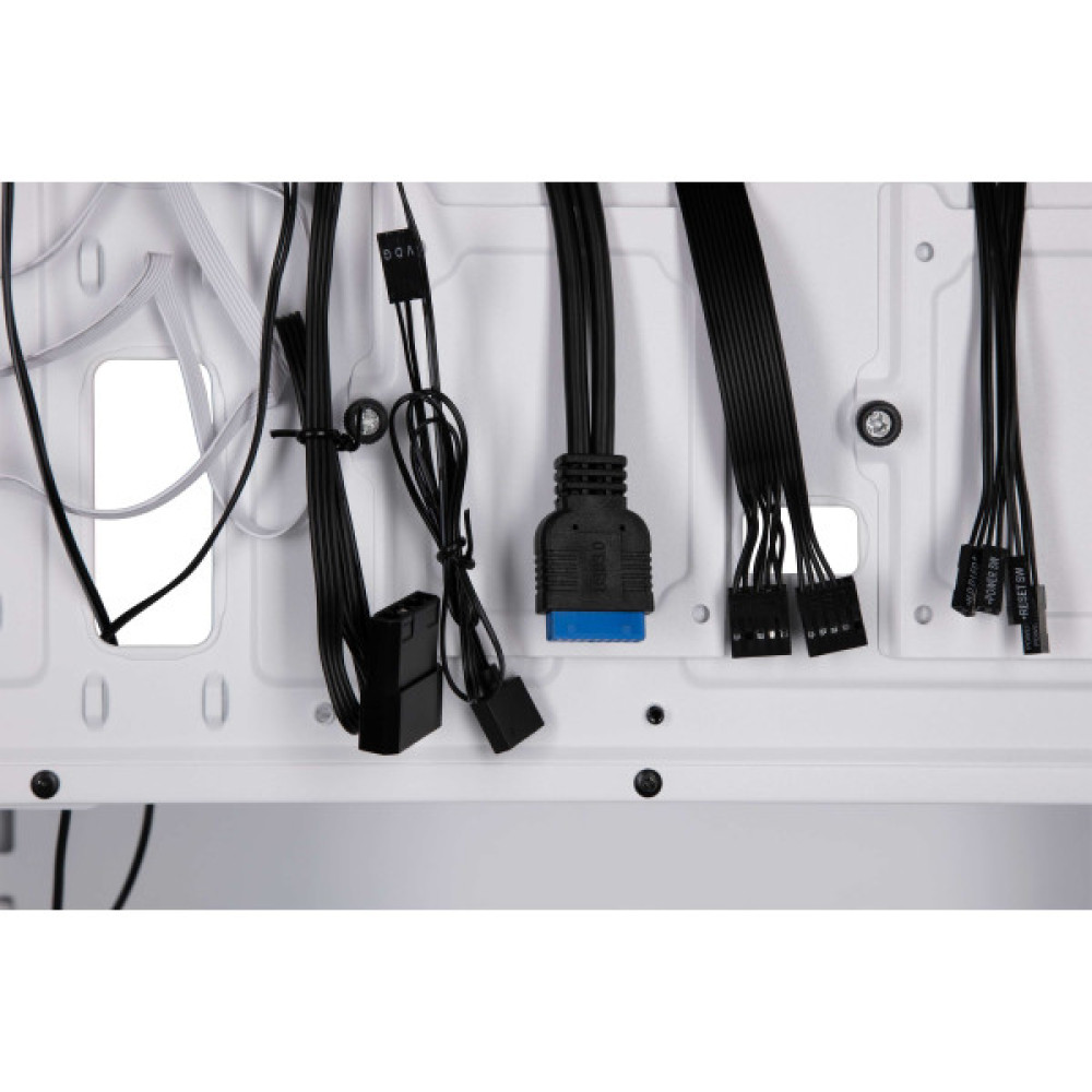 Корпус 2E GAMING Virtus Neo G3301NW без БЖ 2xUSB3.0, 1xUSB2.0, 3x140мм ARGB, 1x120мм ARGB, VGA 340мм, LCS ready, контролер з пультом, TG Side Panel, ATX, білий