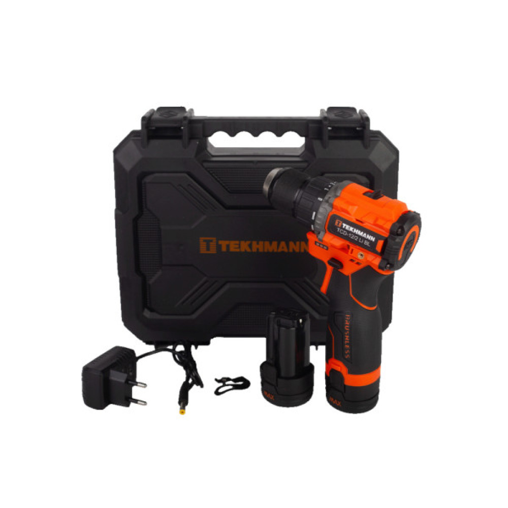 Шуруповерт Tekhmann TCD-12/2 Li BL, 12V, 2x1.5Ah (854606)