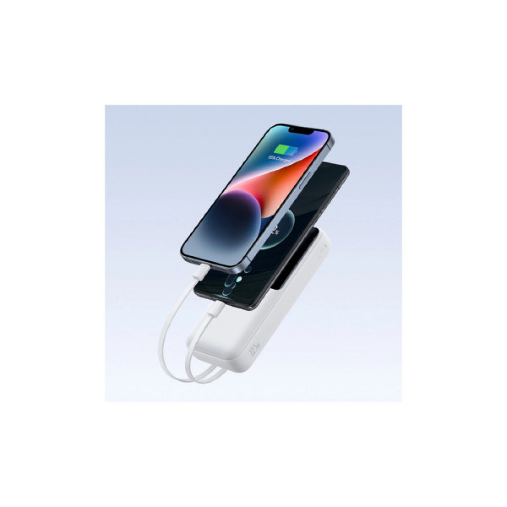 Батарея універсальна Baseus Lipow 20000mAh 22,5W PD, QC/3.0, White (P10079102213-00)