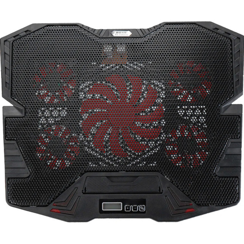 Підставка до ноутбука IceCoorel 10-15", 1*125mm 1400 RPM + 4*70mm 2500 RPM, 2*USB, 365x297x30mm, Red (K5Red)