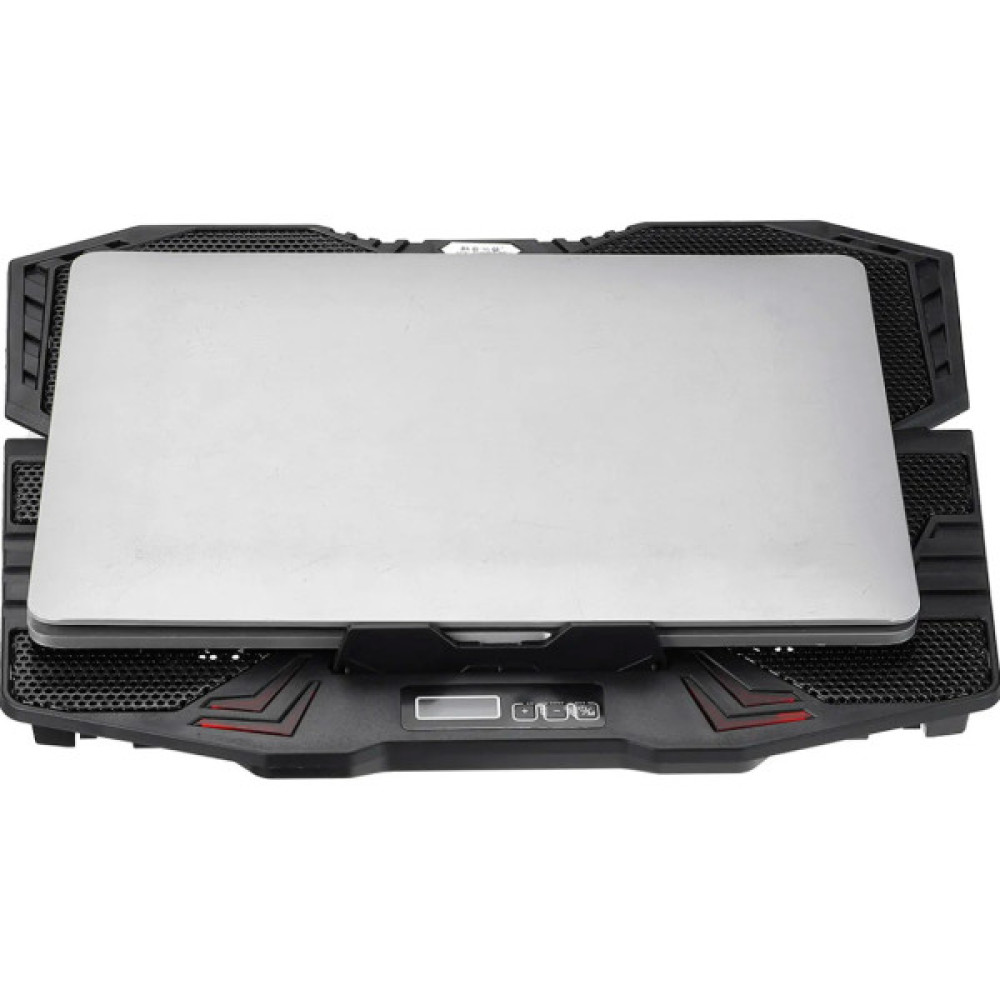 Підставка до ноутбука IceCoorel 10-15", 1*125mm 1400 RPM + 4*70mm 2500 RPM, 2*USB, 365x297x30mm, Red (K5Red)