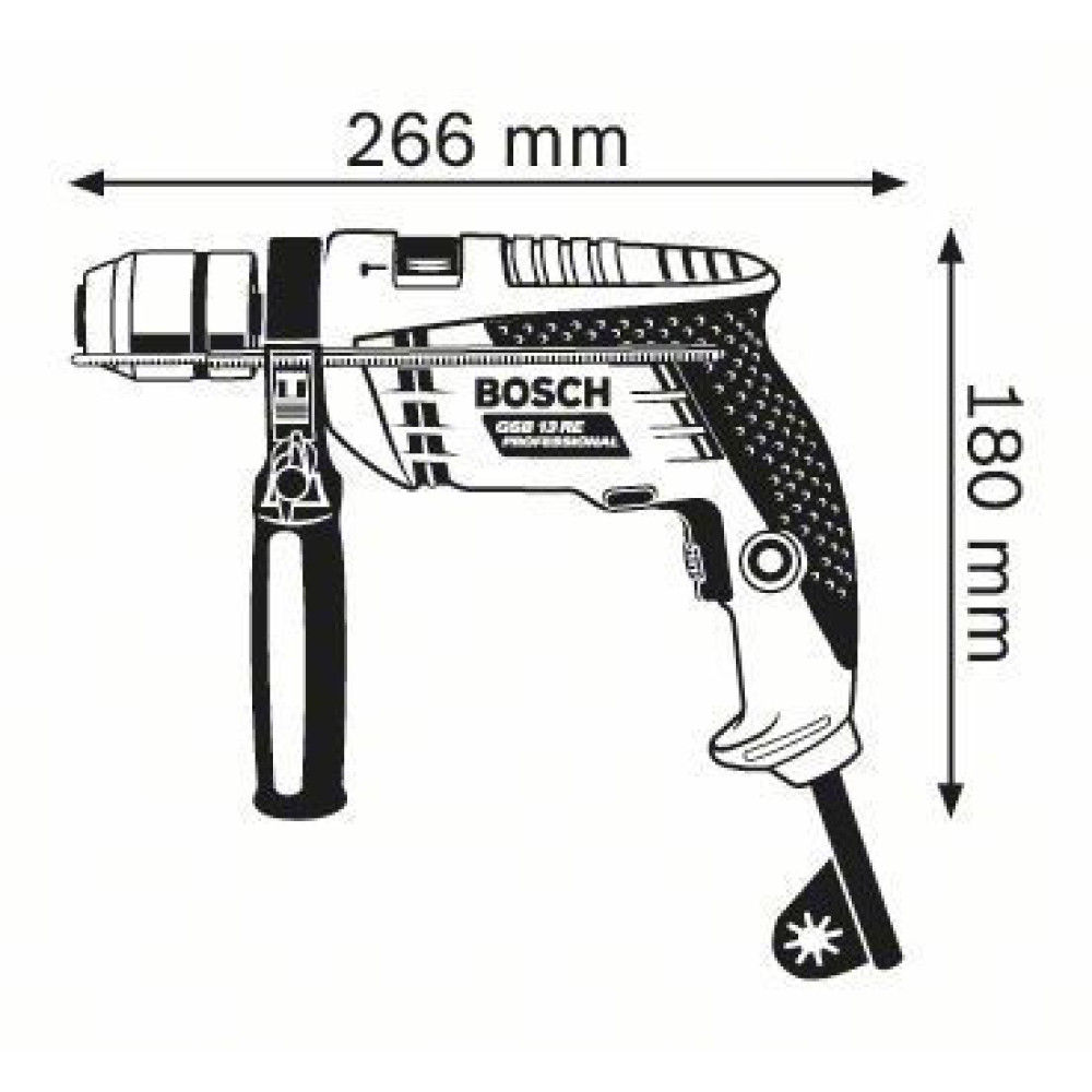 Дриль ударний Bosch Professional GSB 13 RE 600Вт ШЗП 1.5-13мм 0-2800об·хв 1.8кг