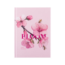 Книга записна Axent Bloom А5, 96 аркушів, клітинка, тверда обкладинка (8459-8-A)