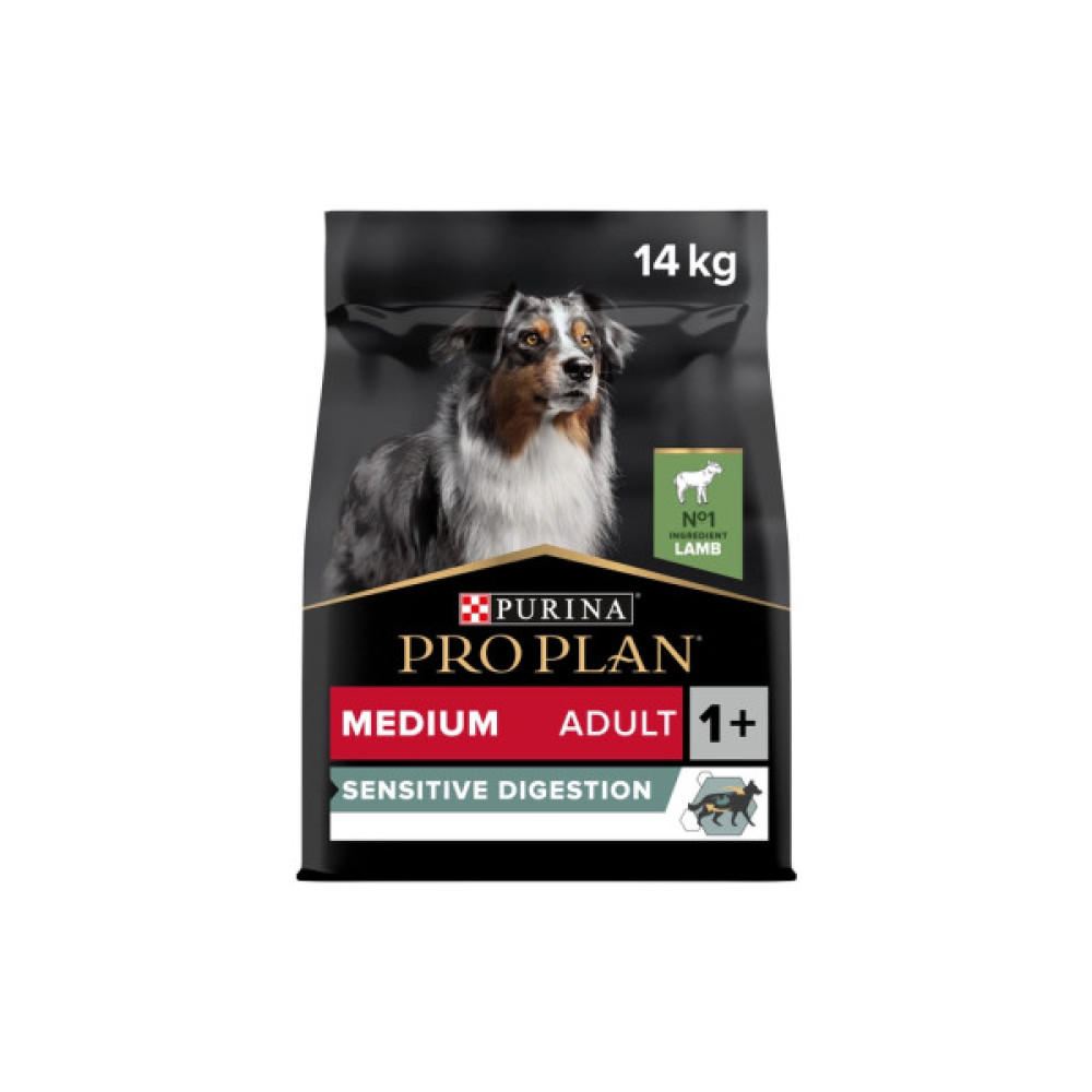 Сухий корм для собак Purina Pro Plan Medium з чутливим травленням (ягня) 14 кг (7613035214774)