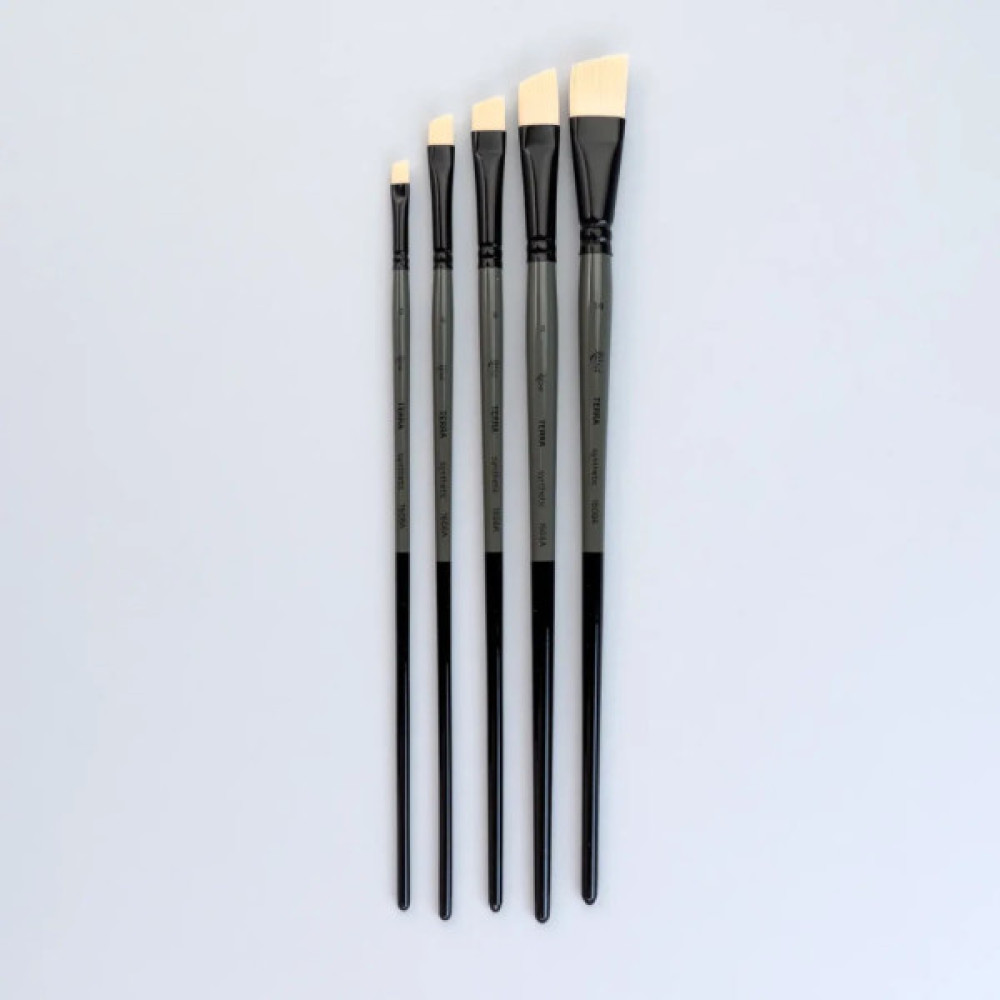 Пензлик для малювання Rosa Синтетика кутова, TERRA 1608A, №10 (4823098533818)