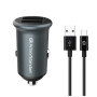 Зарядний пристрій Armorstandart 2xUSB QC3.0 Grey + cable USB-C (ARM82459)