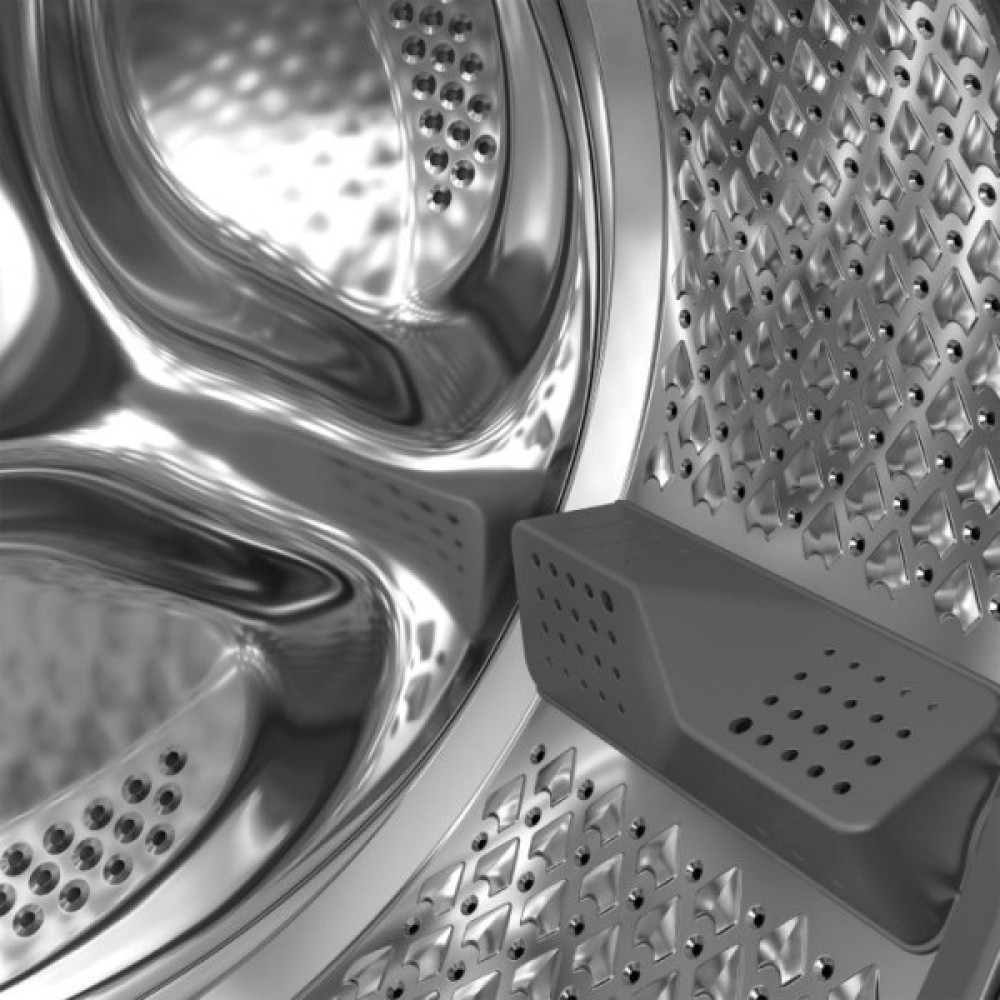 Пральна машина Whirlpool фронтальна, 8кг, 1400, C, 55см, дисплей, пара, інвертор, люк чорний, білий