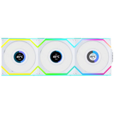 Кулер до корпусу Lian Li UNI Fan SL WIRELESS LCD 120-3, White (G99.12SLLCD1W3W.00)
