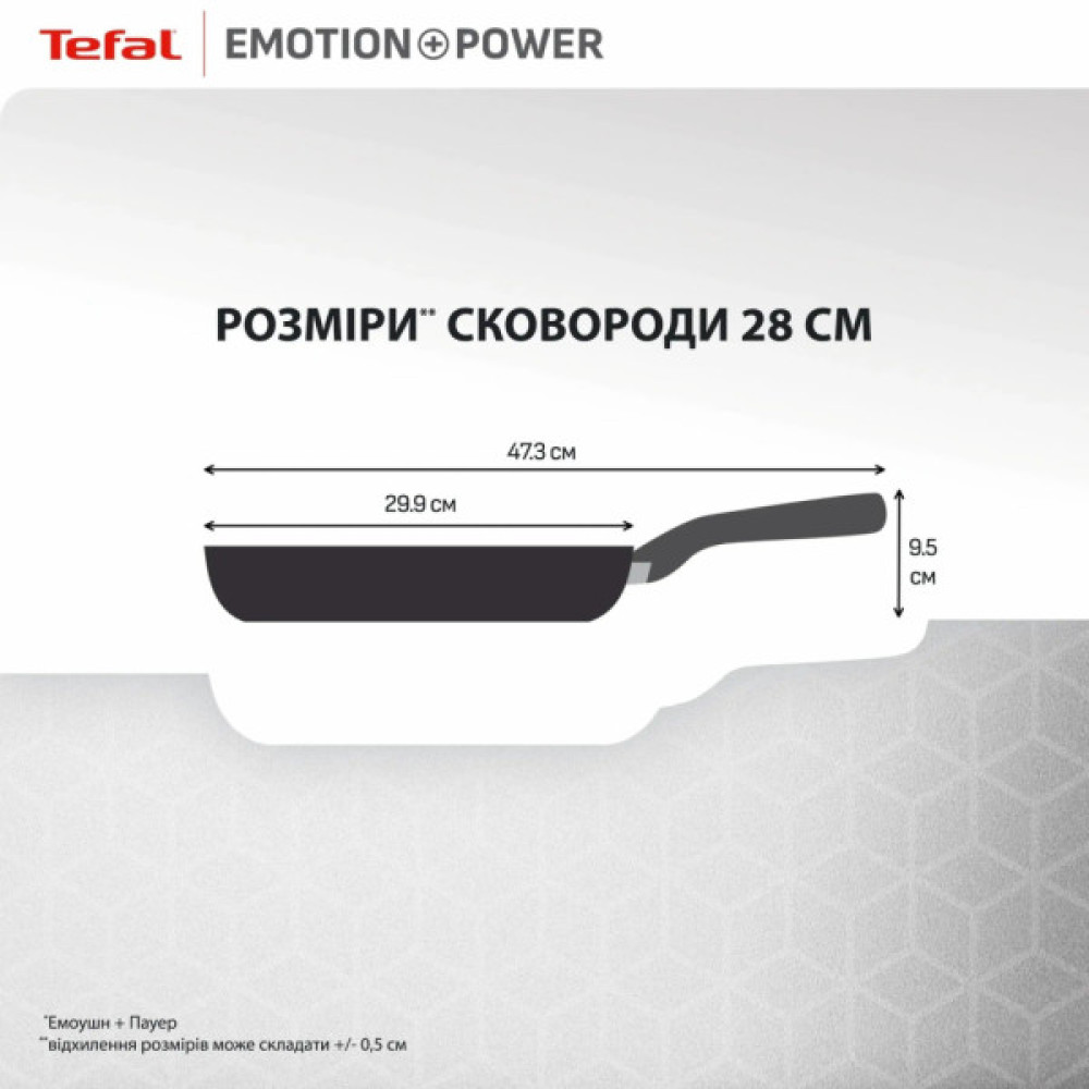 Сковорода Tefal Emotion+ Power 28 см з кришкою (SET_E3410655)