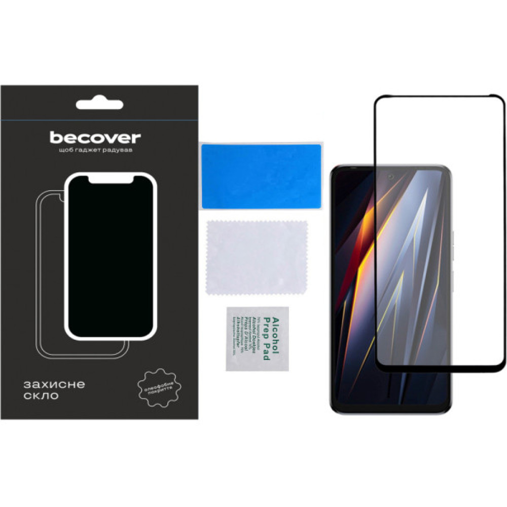 Скло захисне BeCover Tecno POVA Neo 3 (LH6n) Black (710045) Скло захисне BeCover Tecno POVA Neo 3 (LH6n) Black (710045)