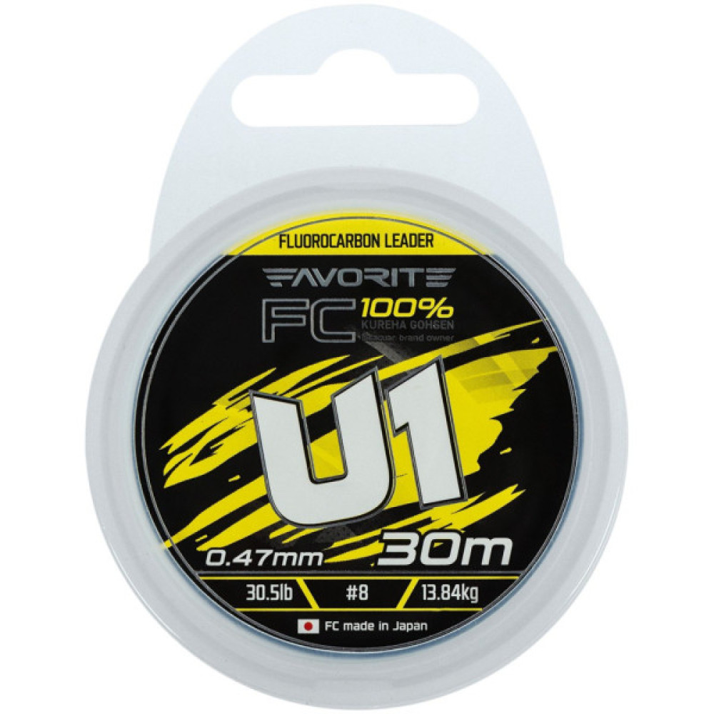 Флюорокарбон Favorite U1 FC 30m 8.0/0.47mm 30.5lb/13.84kg (1693.12.20)