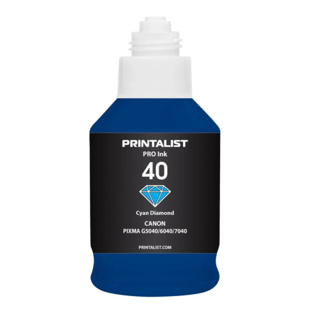 Чорнило Printalist Canon GI-40 для G5040/G6040 190г Cyan (PL40C)