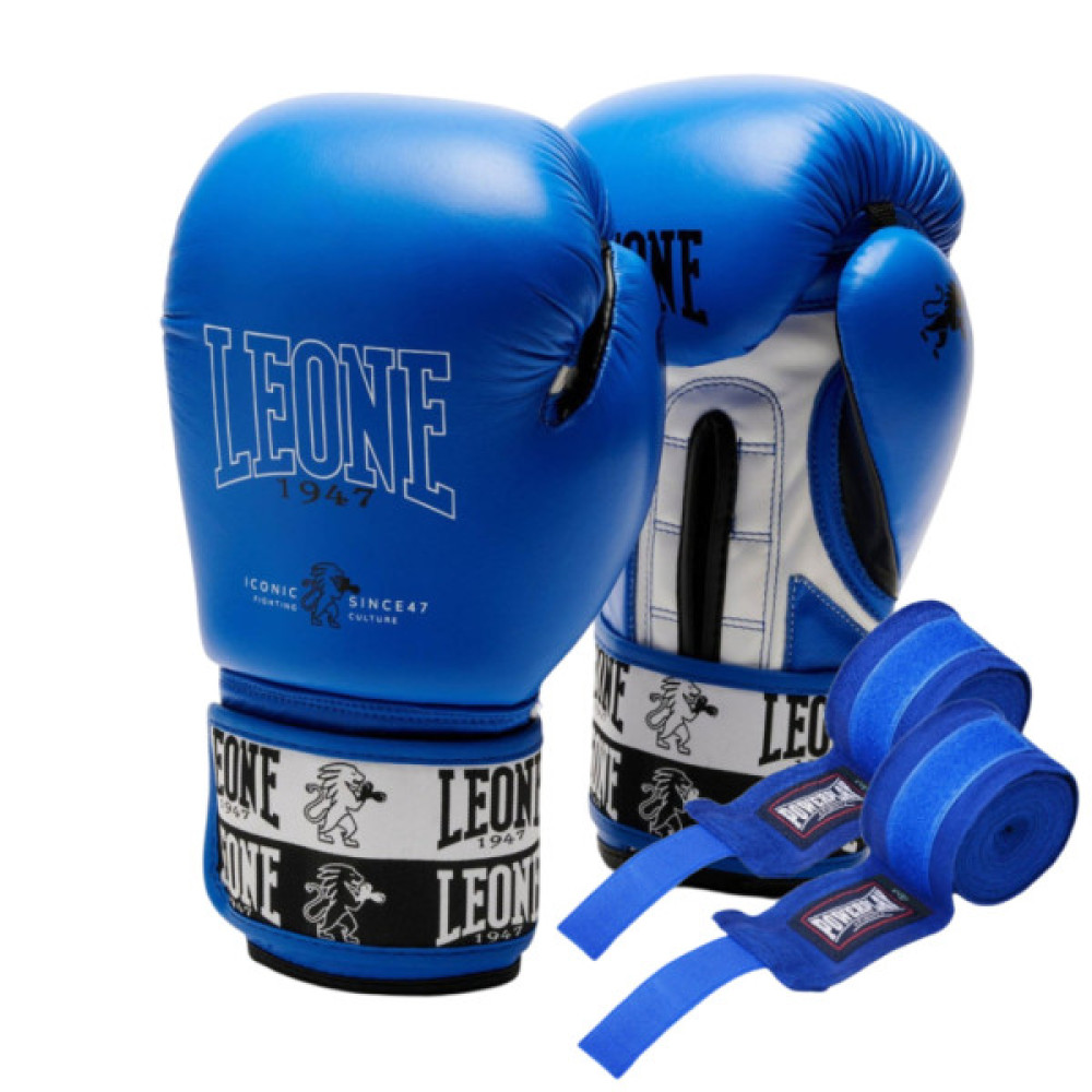 Боксерські рукавички Leone GN208 Iconic Blue 14 унцій (GN208_Blue_14oz)