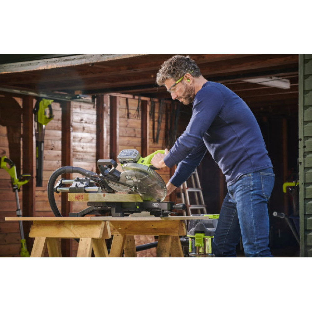 Пила торцювальна акумуляторна Ryobi ONE+ НР RMS18254X-0 18В з протяжкою диск 254мм 14кг без АКБ та ЗП