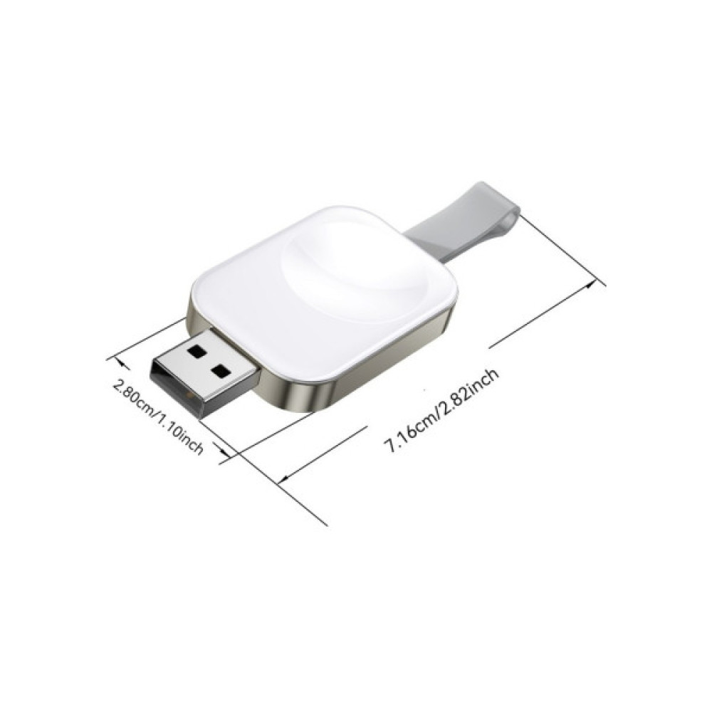 Зарядний пристрій Essager Wireless charger for smart watch USB white (EWXA-YB02-Z)
