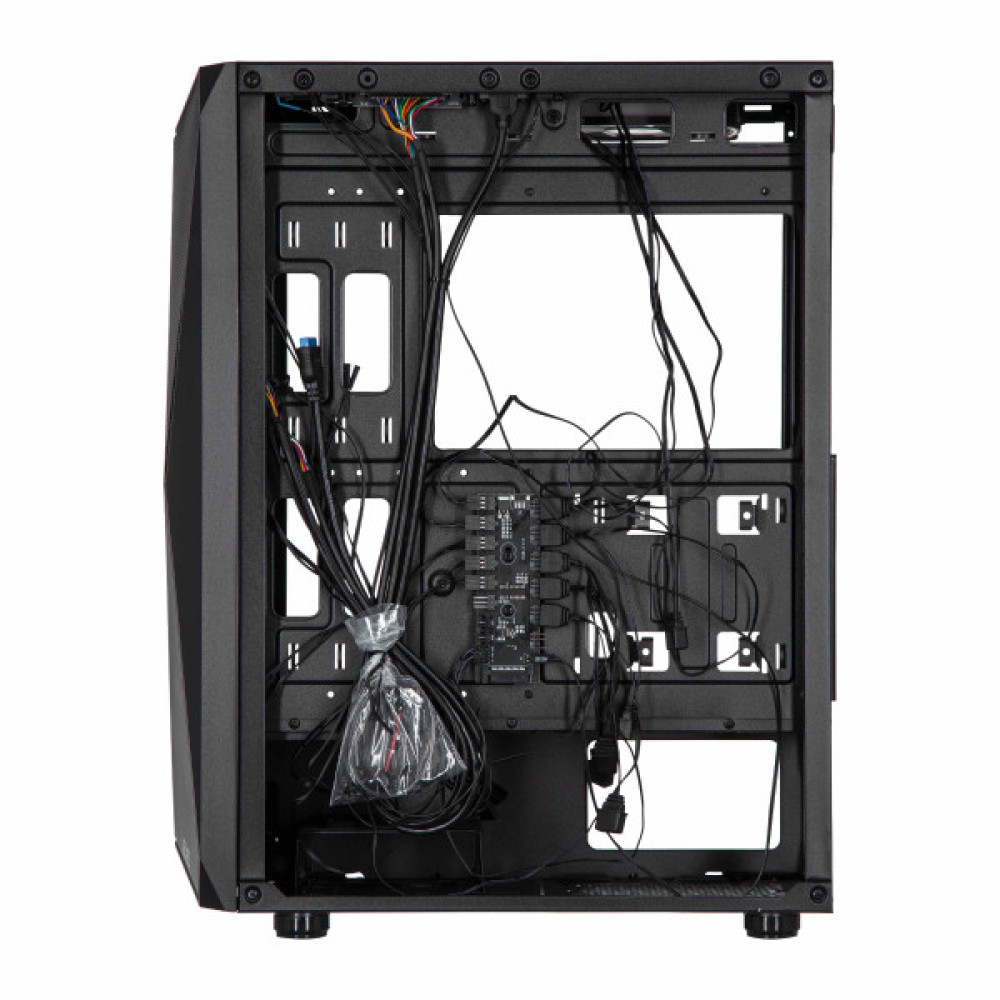 Корпус 2E GAMING Aruba G3313B, без БЖ 1xUSB3.0, 2xUSB2.0, 5x120мм ARGB, VGA 300мм, LCS ready, HUB, TG Side Panel, ATX, чорний