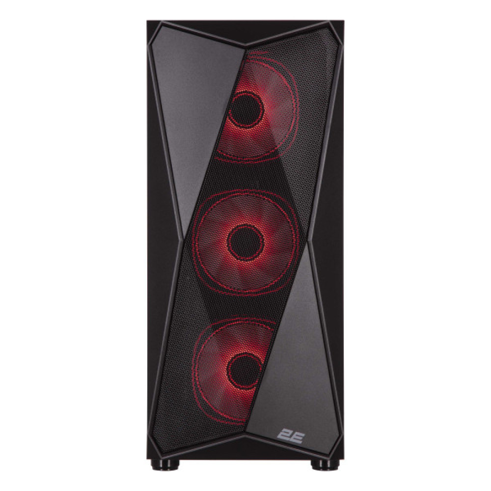 Корпус 2E GAMING Aruba G3313B, без БЖ 1xUSB3.0, 2xUSB2.0, 5x120мм ARGB, VGA 300мм, LCS ready, HUB, TG Side Panel, ATX, чорний