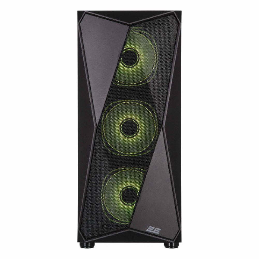 Корпус 2E GAMING Aruba G3313B, без БЖ 1xUSB3.0, 2xUSB2.0, 5x120мм ARGB, VGA 300мм, LCS ready, HUB, TG Side Panel, ATX, чорний