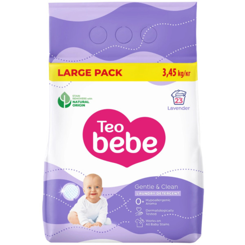 Пральний порошок Teo bebe Gentle & Clean Lavender 3.45 кг (3800024048463)