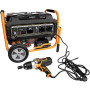 Генератор бензиновий Neo Tools 230В, 2.8/3кВт, електростартер, 45кг + Портативний зарядний пристрій сонячна панель 90-140