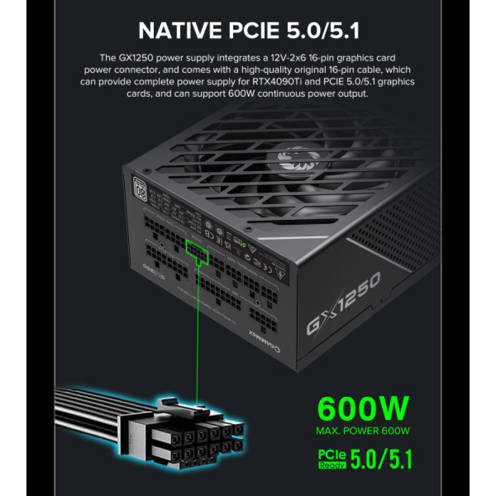 GAMEMAX GX-1250 PRO BK(ATX3.1PCIe5.1)
