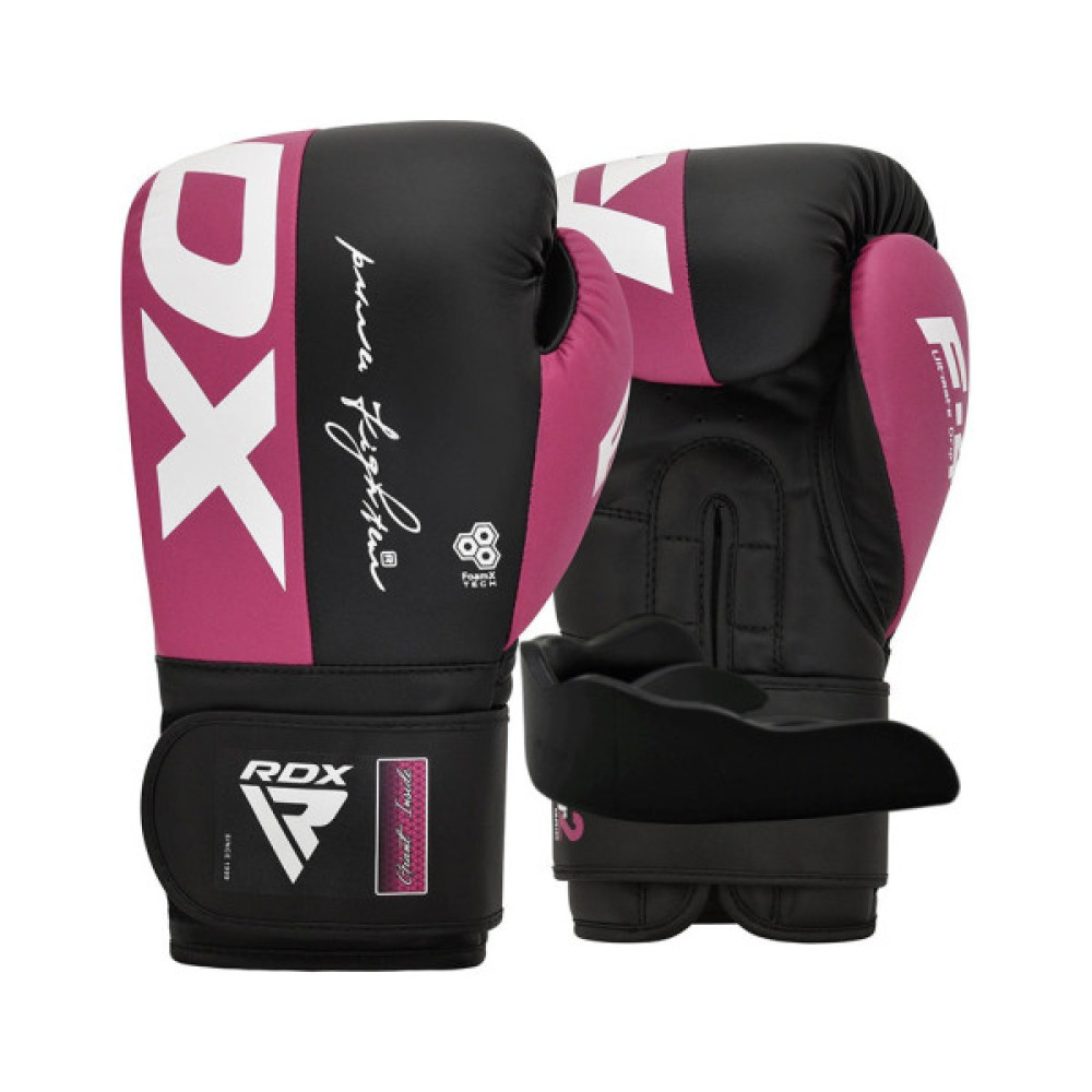 Боксерські рукавички RDX REX F4 Pink/Black-10 унцій (BGR-F4P-10OZ)