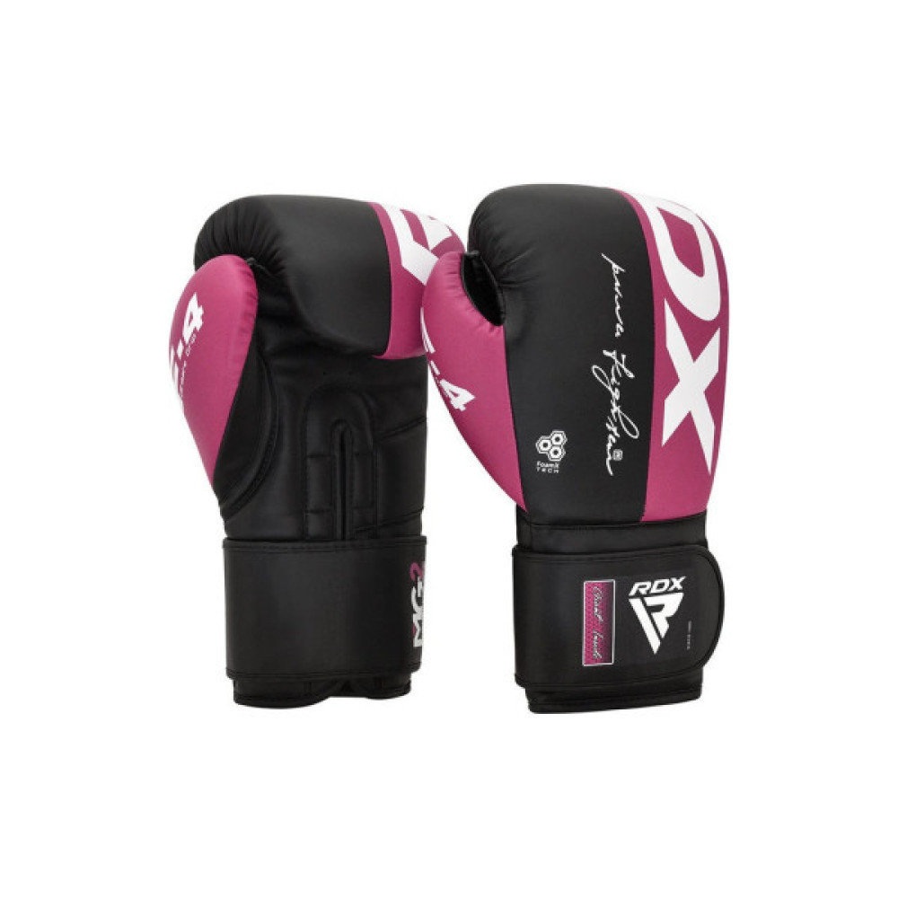 Боксерські рукавички RDX REX F4 Pink/Black-10 унцій (BGR-F4P-10OZ)