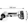 Шліфмашина кутова акумуляторна Bosch Professional GWS 180-LI 125мм 18В 2х4А·год 11000об·хв 2кг