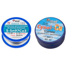 Набір для паяння мідних систем TOPEX припій 2.5ммх100г Sn97Cu3 флюс 30мл