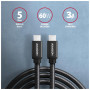 Дата кабель USB-C to USB-C 2.0m v3.2 Gen 1 PD 60W 3A black AXAGON (BUCM3-CM20AB)
