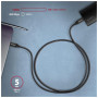 Дата кабель USB-C to USB-C 2.0m v3.2 Gen 1 PD 60W 3A black AXAGON (BUCM3-CM20AB)