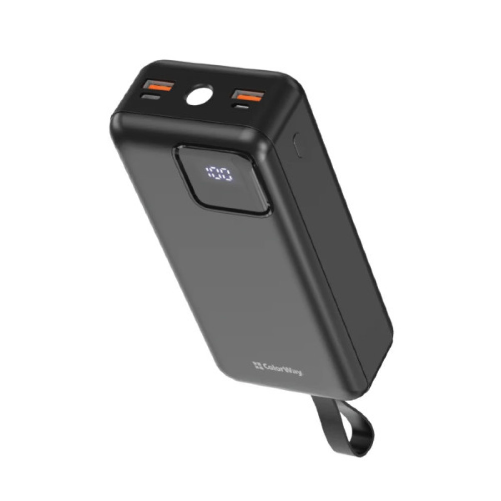 Батарея універсальна ColorWay 30 000 mAh EnergyHub PD/22.5W, QC/4.0, Black (CW-PB300LP05BK)