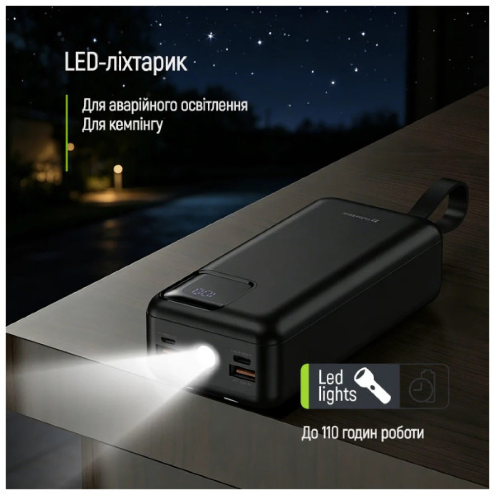 Батарея універсальна ColorWay 30 000 mAh EnergyHub PD/22.5W, QC/4.0, Black (CW-PB300LP05BK)