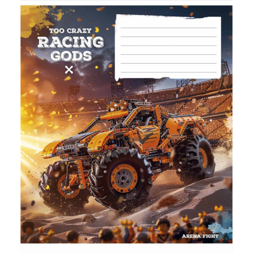 Зошит Школярик Racing gods 12 аркушів клітинка (012-3469K)
