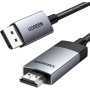 Кабель мультимедійний DisplayPort M to HDMI M 1.0m V2.0 4K60Hz DP119 black UGREEN (15773)