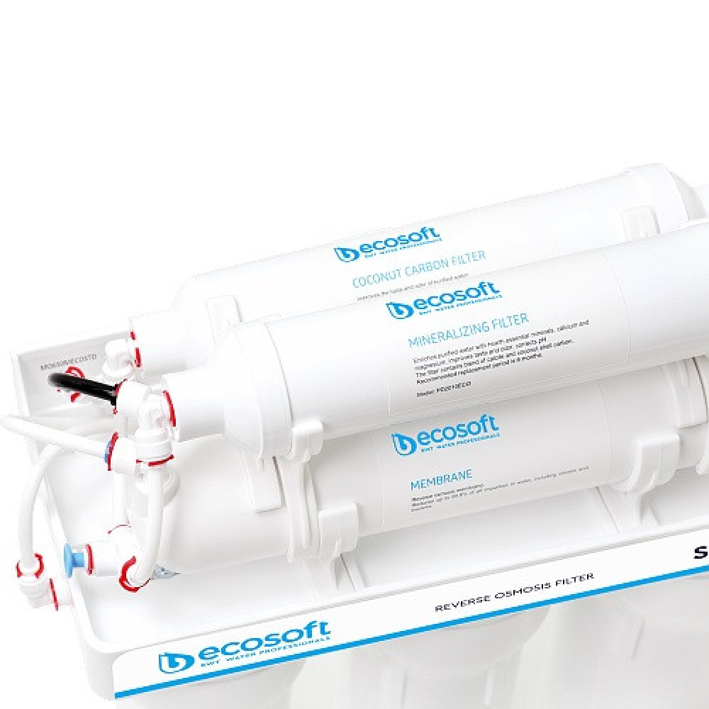 Фільтр зворотного осмосу Ecosoft Standard 6-50M з мінералізатором, мембрана 50gpd, кран капля