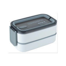 Ланч-бокс дитячий Kite подвійний з наповненням 1400 мл, білий (K23-183-1)