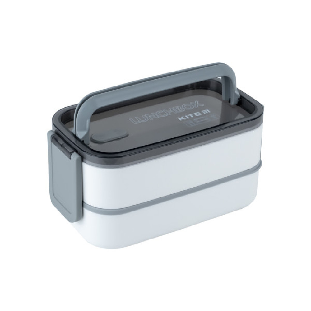 Ланч-бокс дитячий Kite подвійний з наповненням 1400 мл, білий (K23-183-1)